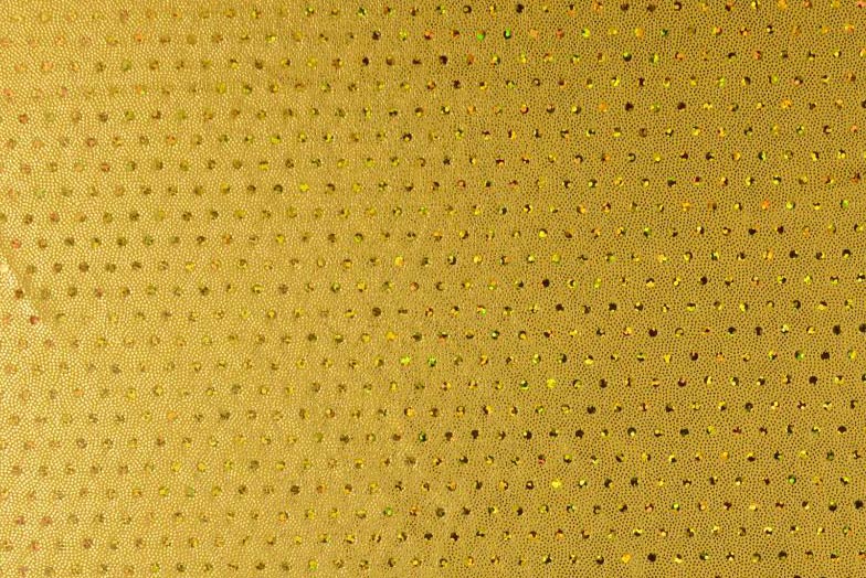 Tanzkleiderstoff Hologramm - Tupfen - Gold 