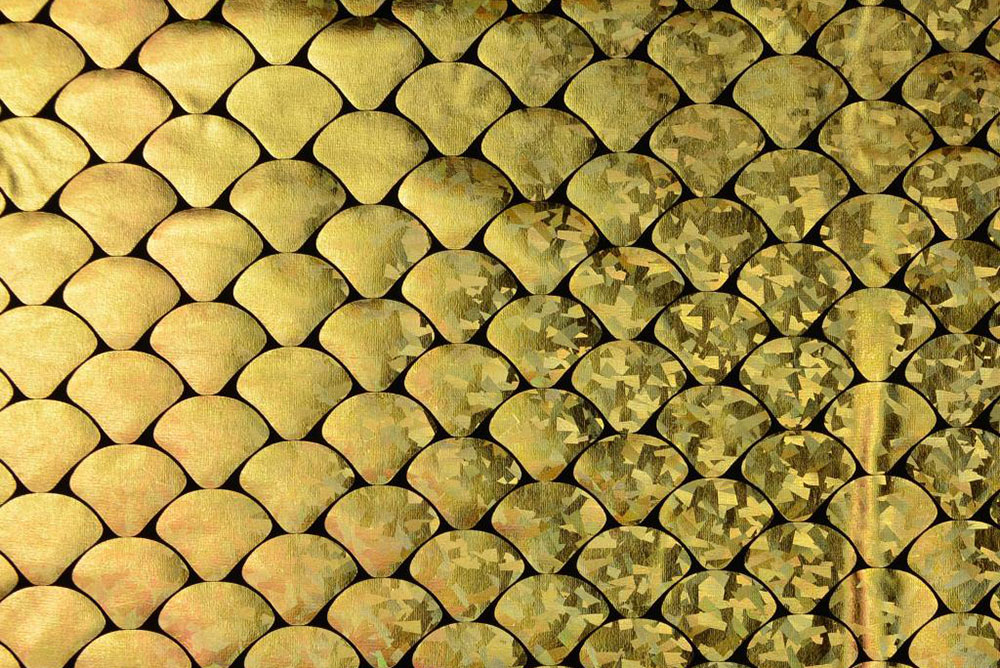 Tanzkleiderstoff Hologramm - Gold Mermaid 