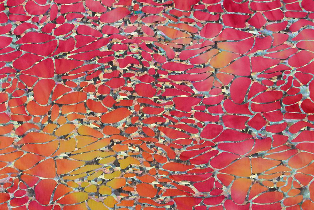 Tanzkleiderstoff Hologramm - Shiny Lava 