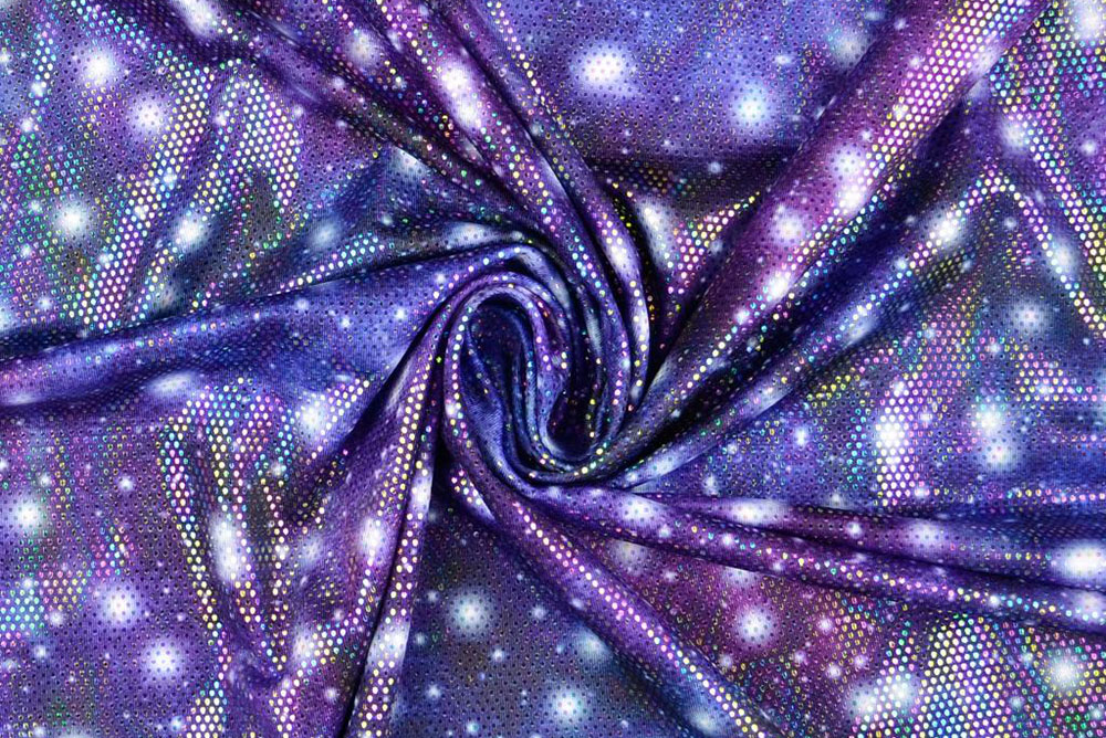 Tanzkleiderstoff Hologramm - Space 