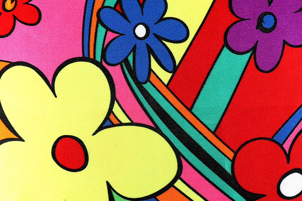 Satin - Rainbow Flowers 