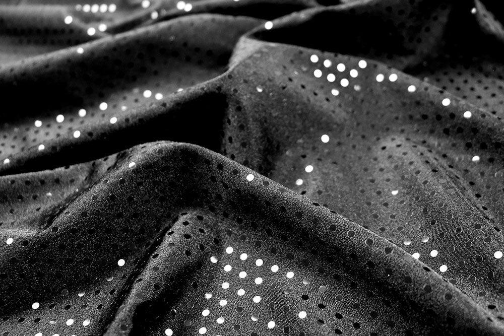 Pailletten-Lycra - Schwarz 