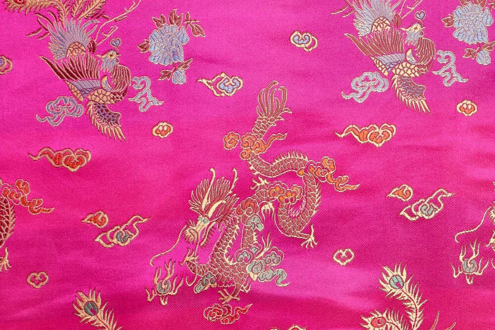 China-Seidenimitat Drache - Pink - 150 cm 