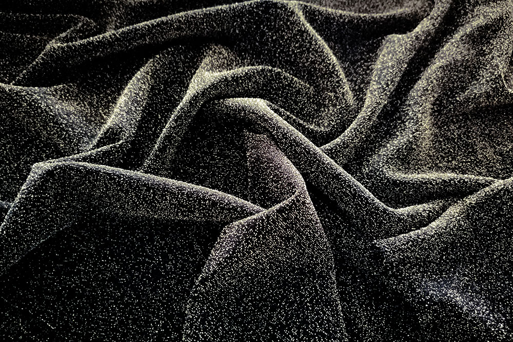 Glitzer Stretch Deluxe Schwarz/Gold