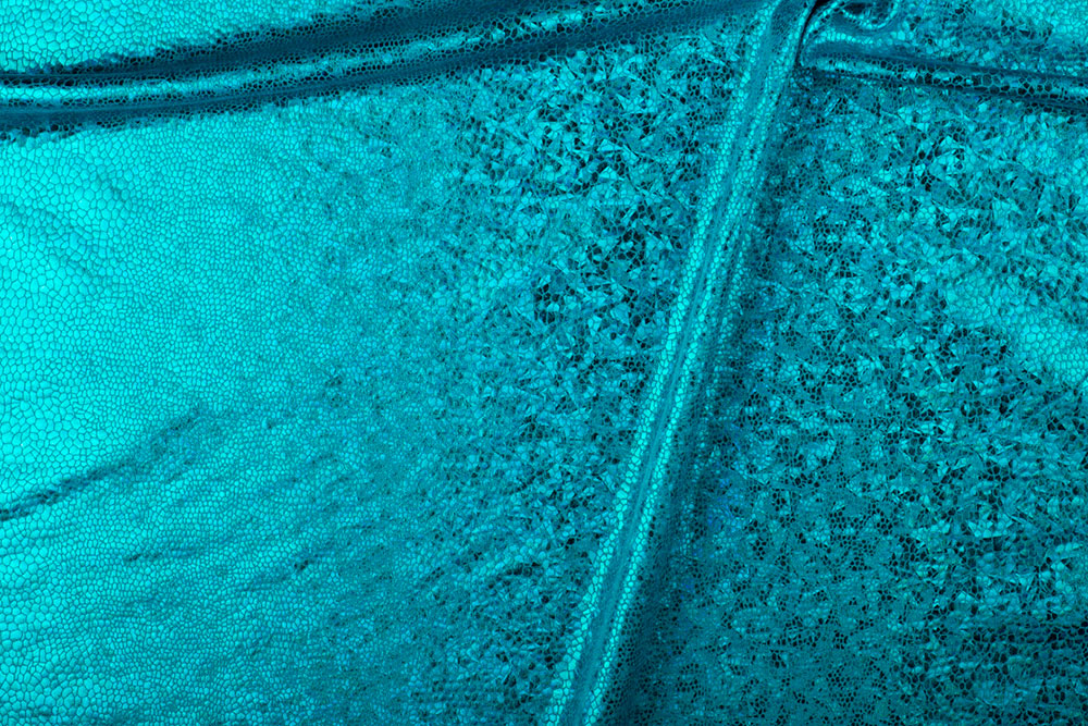 Folienstoff Schlange - Stretch Türkis