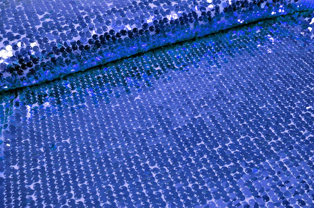 Pailletten-Stoff XL - Blau 