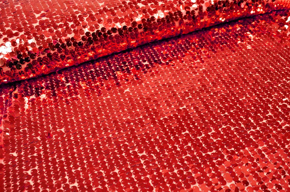 Pailletten-Stoff XL - Rot 