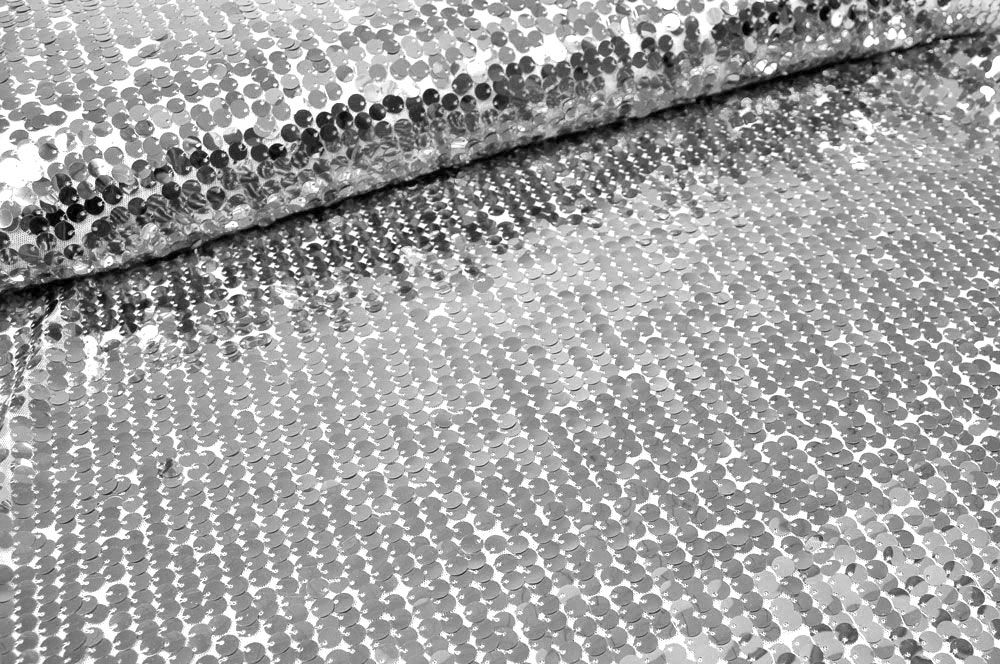 Pailletten-Stoff XL - Silber 