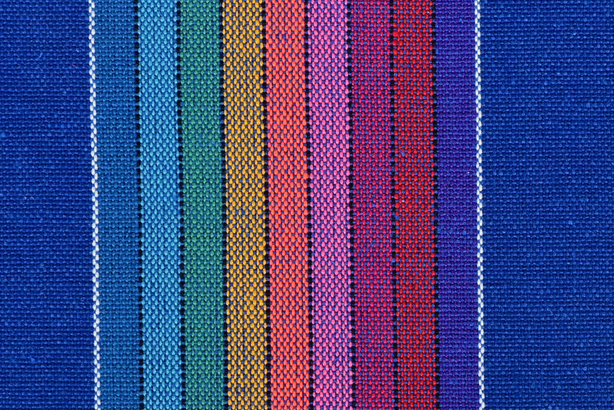 Kostüm- und Dekostoff - Streifen Multicolor - Blau 