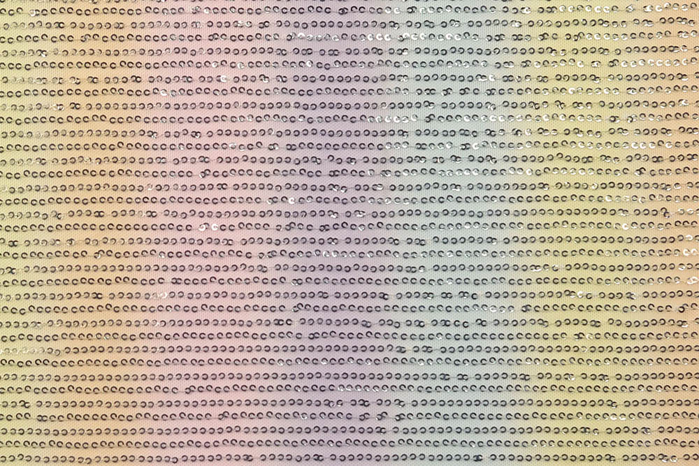 Paillettenstoff - Regenbogen-Tüll 