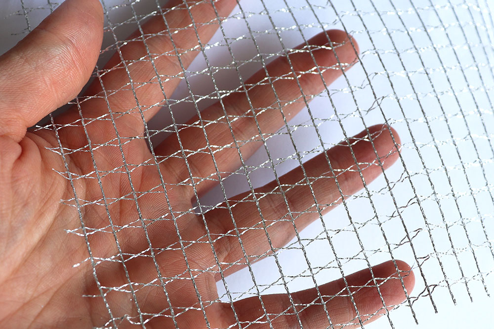 Glitzernetz - Silber 