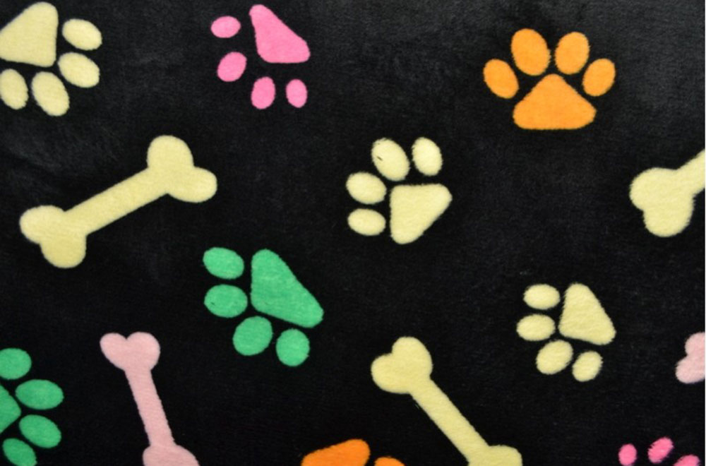 Flausch-Fleece - Knochen und Pfoten 