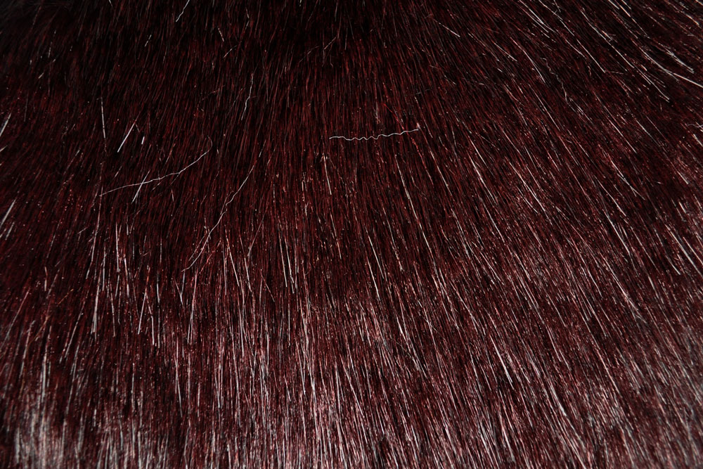 Pelz-Imitat - Hermelin - Burgunder 