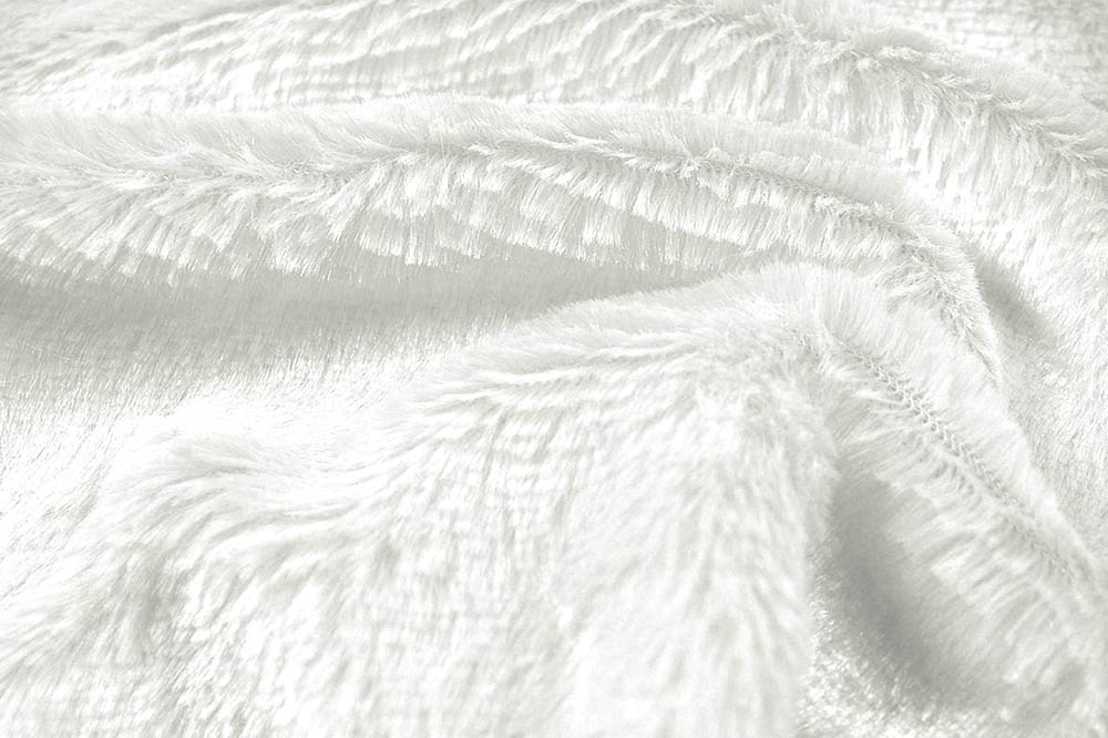 Flauschfell - Light - Uni - Weiß - 1,0 Meter 