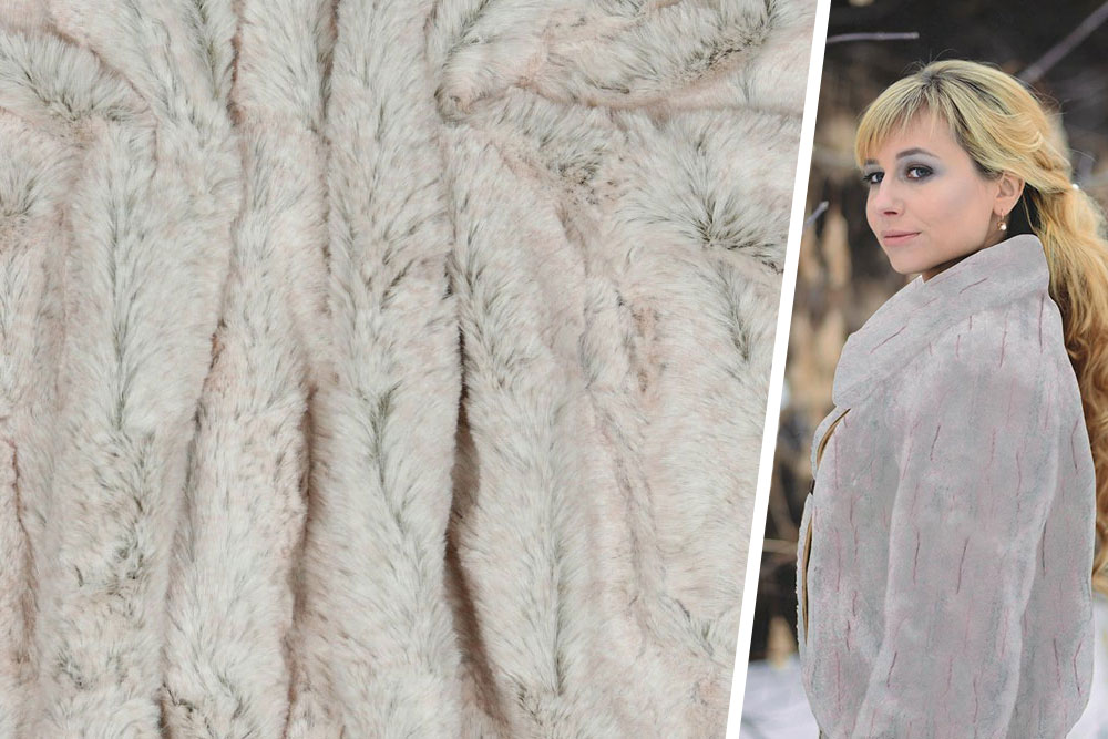 Rosa Flauschkaninchen - Fellimitat 