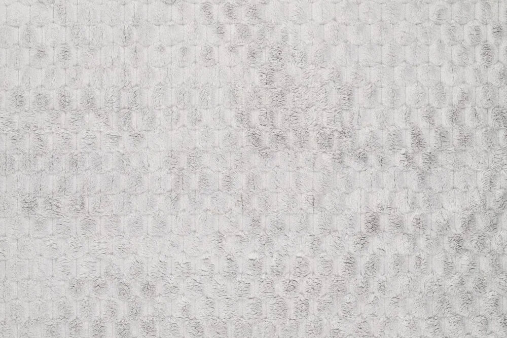 Flausch-Fell - Wabenstruktur - Uni Grau