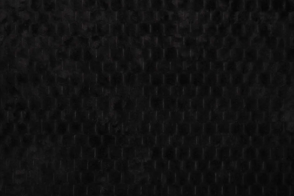 Flausch-Fell - Wabenstruktur - Uni Schwarz