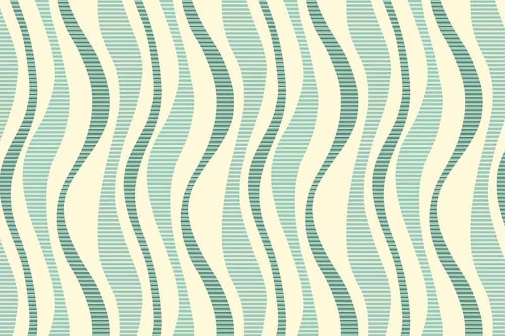 Modern Retro Druckmuster Petrol