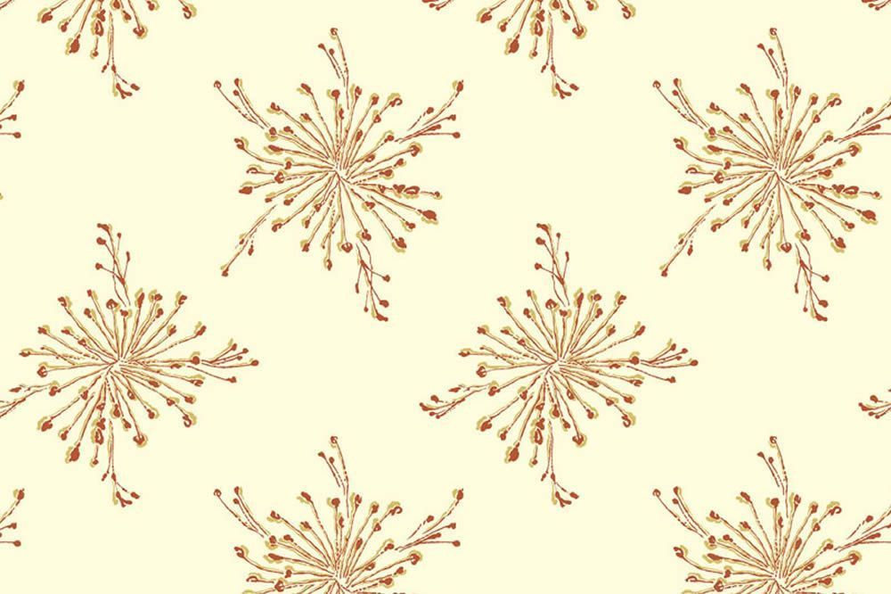 Modern Retro Blumendruck Terra