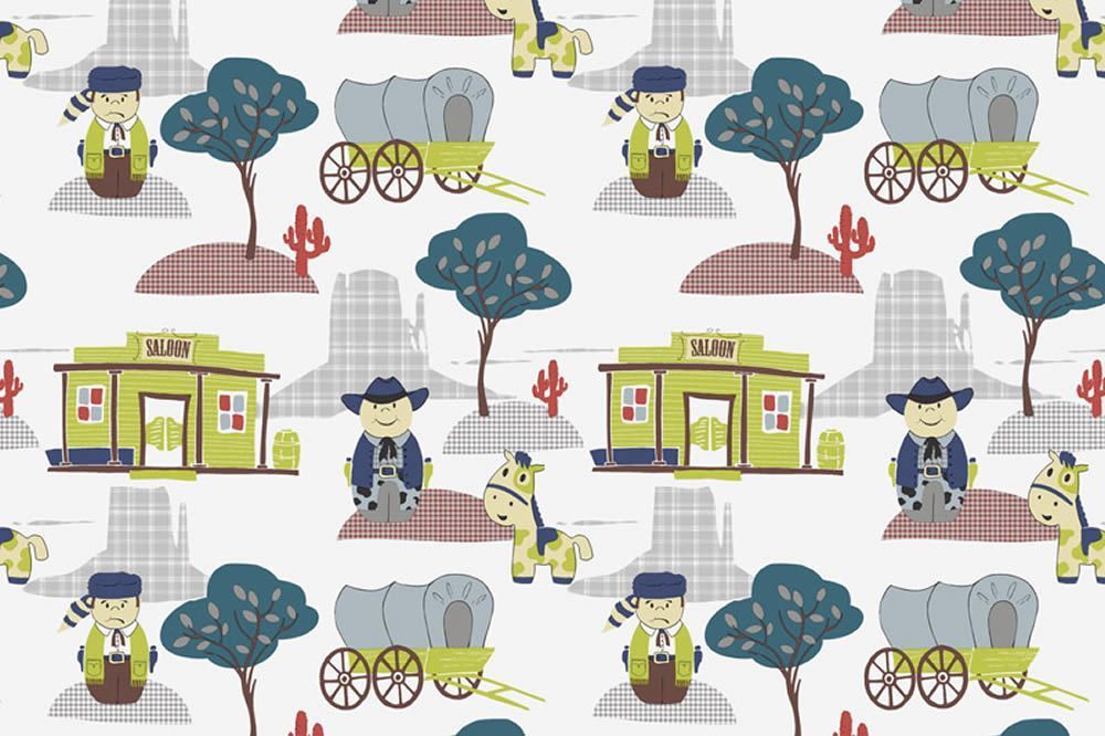 Cowboymuster Rot/Grau