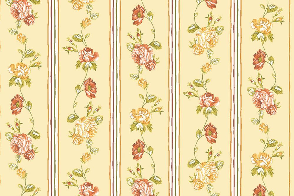 Blumenmuster Beige/Caramel