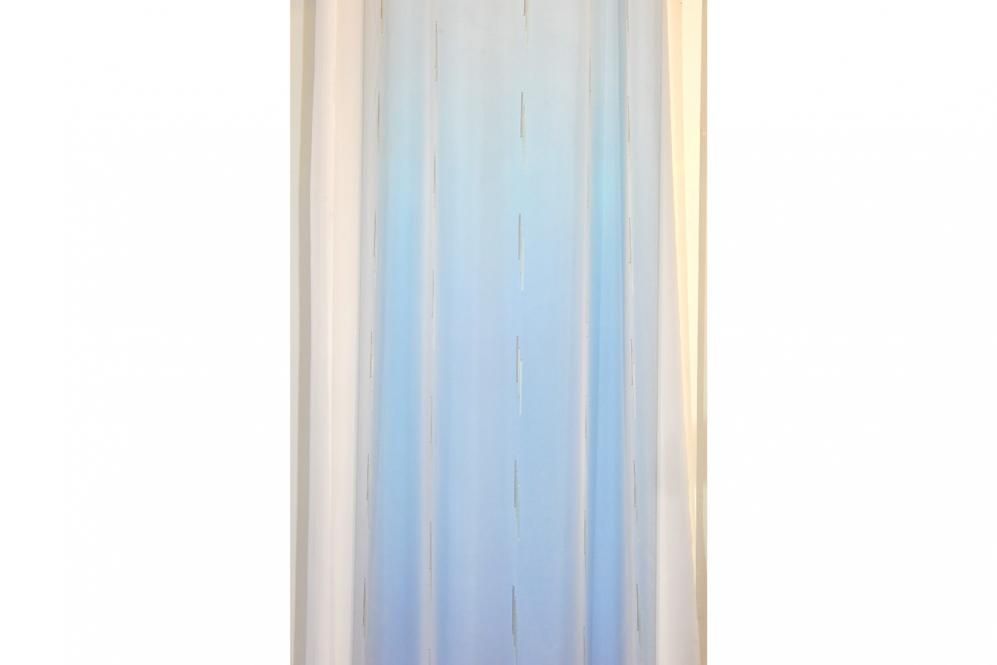 Voile Nordkap - Weiß transparent - 300 cm hoch - Bleiband 