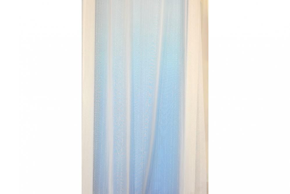 Gardinenstoff Saturn - Weiß transparent - 260 cm hoch- Bleiband 