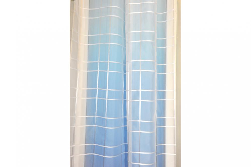 Gardine Lofoten - Weiß transparent - 300 cm hoch - Bleiband 