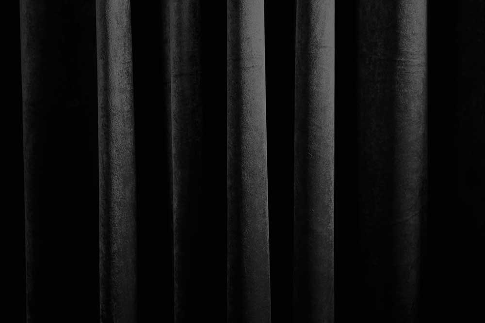 Wärmevorhangstoff Alaska - Schwarz 