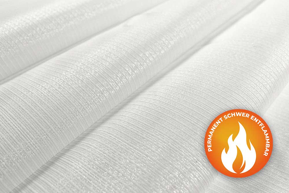 Akustik Gardinenstoff - feine Streifen - Trevira CS - 300 cm 