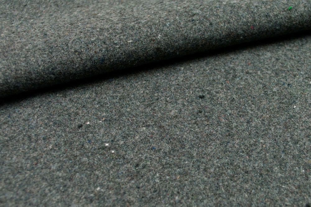 Lodenimitat mit Wollanteil - Uni Dunkelgrau