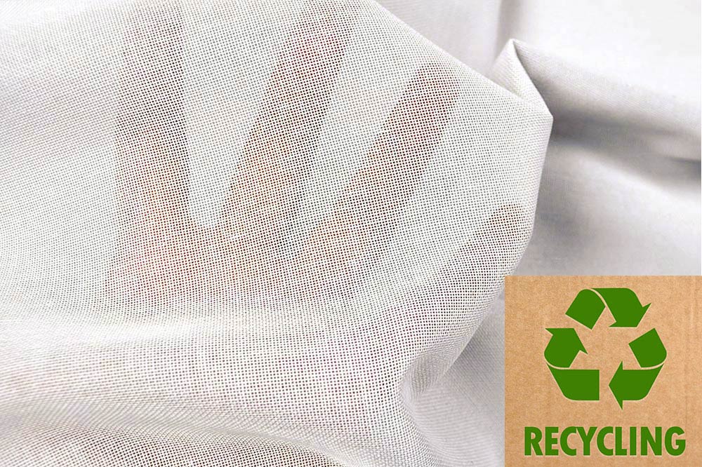 Recycling-Gardinenleinen - Creme - 300 cm 