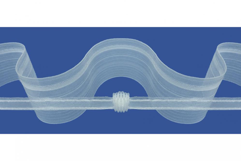 Wellenband mit Steg - 2-fache Stoffmenge - 5 cm breit 