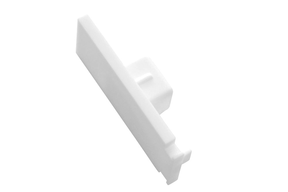 GARDINIA Endstücke für Vorhangschiene 1-läufig - 2 Stück - Weiß 