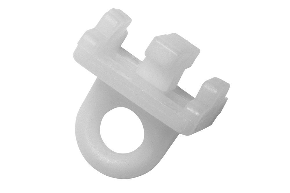 GARDINIA Feststeller für Aluminium-Vorhangschiene - 6 Stück - Weiß 