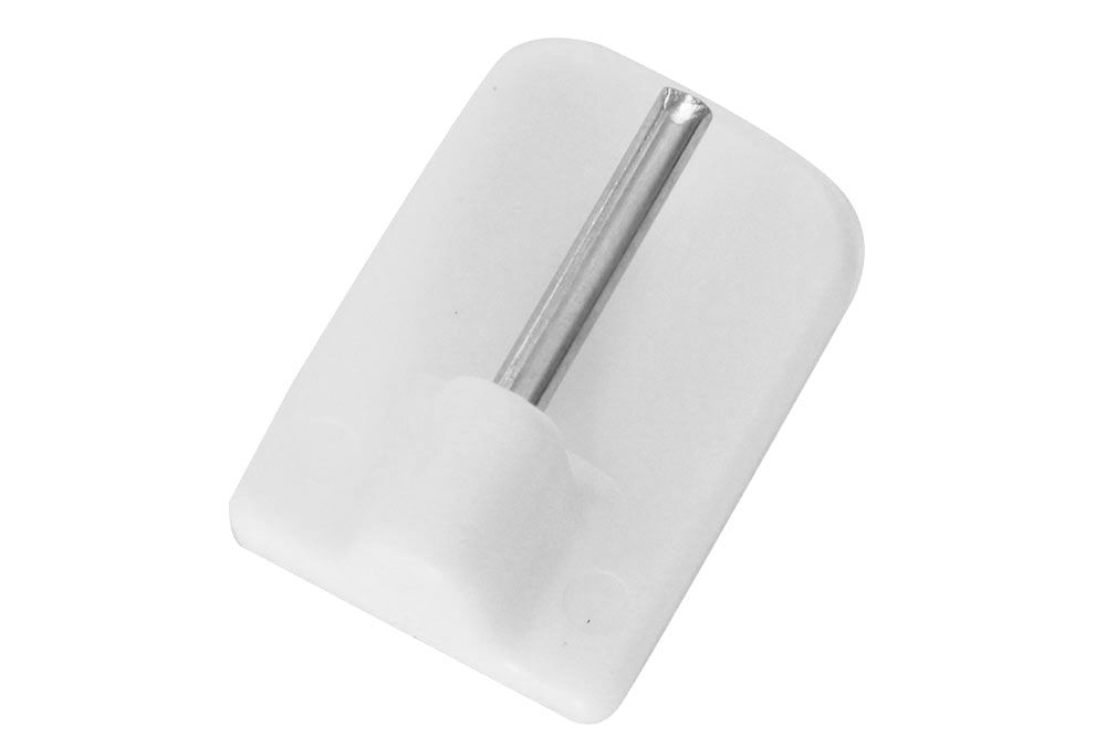 GARDINIA Klebehaken für Vitragestangen - 11 mm - 4 Stück - Weiß 