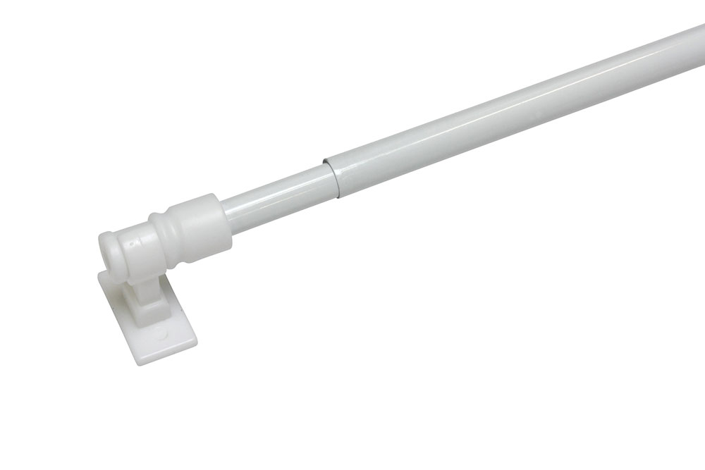 GARDINIA Metall-Caféhausstange California - 50 - 85 cm - Weiß 