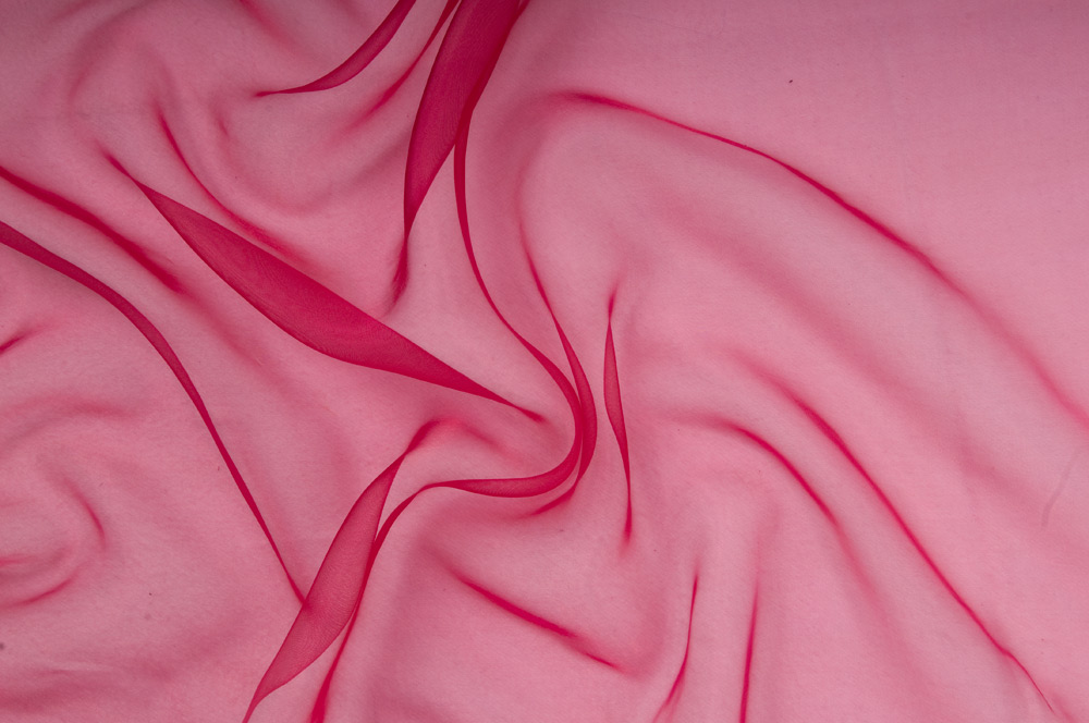 Organza Stoff - Himbeer - C-Ware 