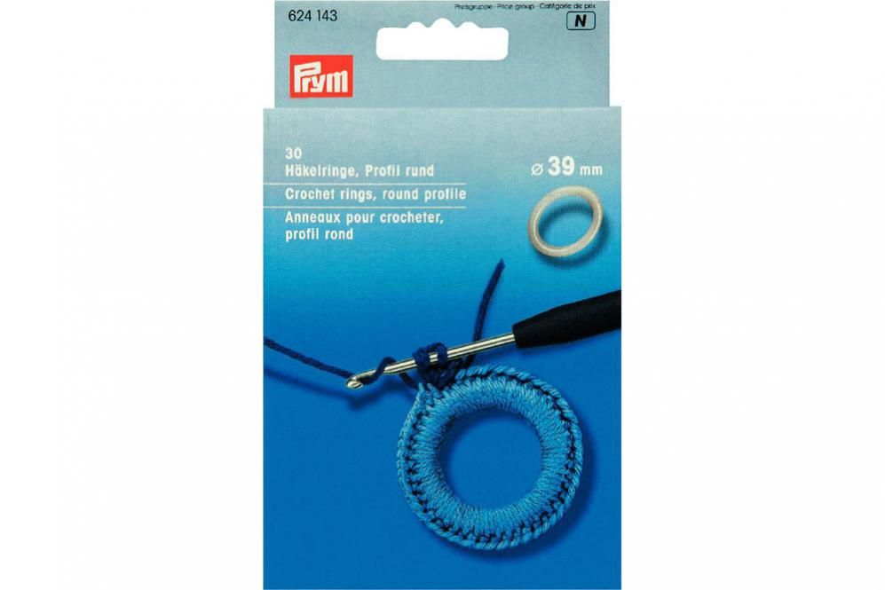 Häkelringe Prym - rund 39 mm Weiß KST 