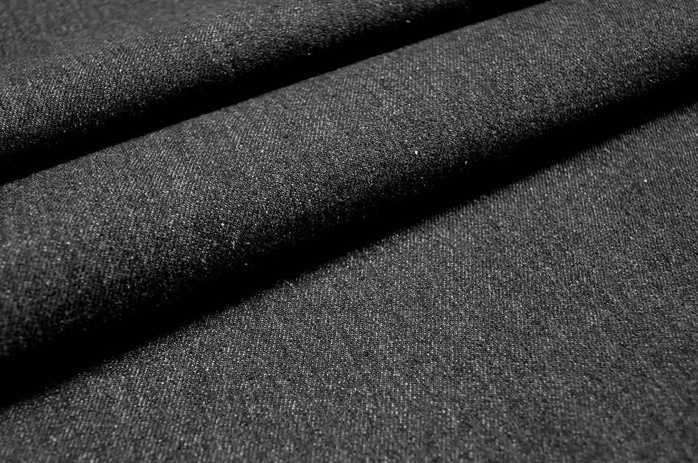 Jeansstoff gewaschen Schwarz 