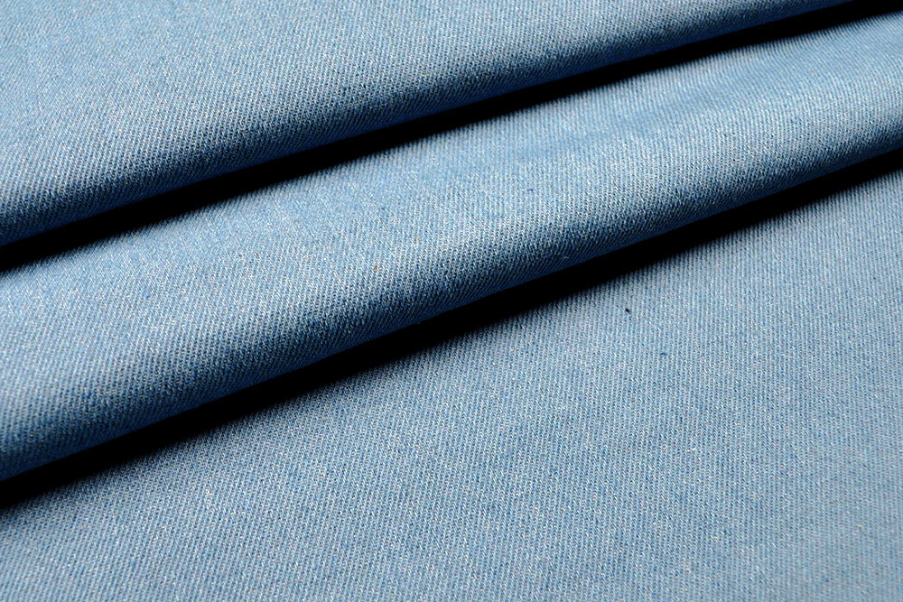 Jeansstoff gewaschen - Bleached Blue Denim 
