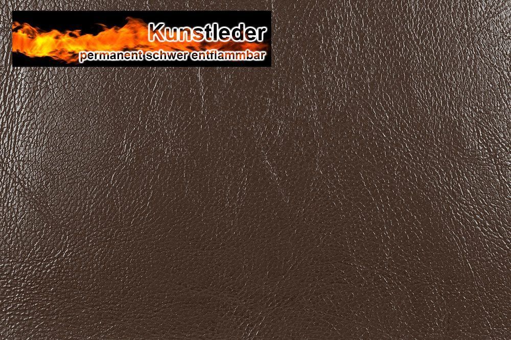 Bezugs-Kunstleder Náutico  - permanent schwer entflammbar Dunkelbraun