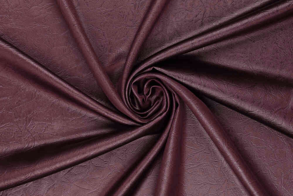Kunstleder-Satin Weinrot