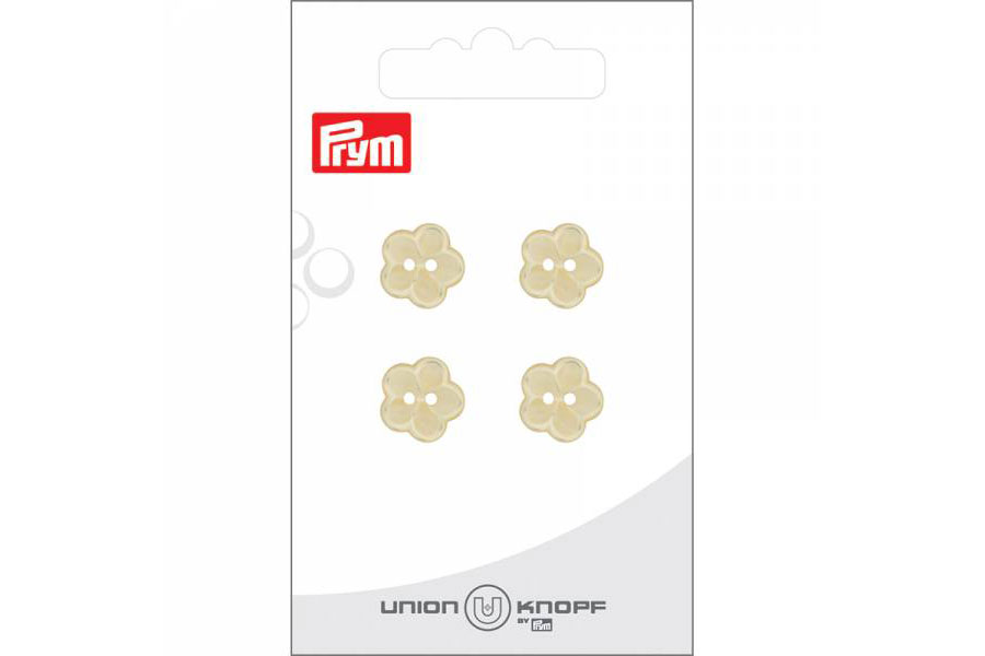 Knöpfe - Blümchen - 12 mm - Creme 