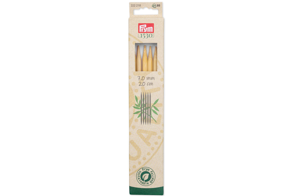 Strumpfstricknadeln Prym 20 cm - 7,0 mm Bambus 