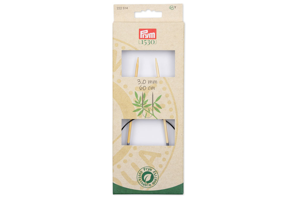 Rundstricknadeln Prym 60 cm - 3,0 mm Bambus 