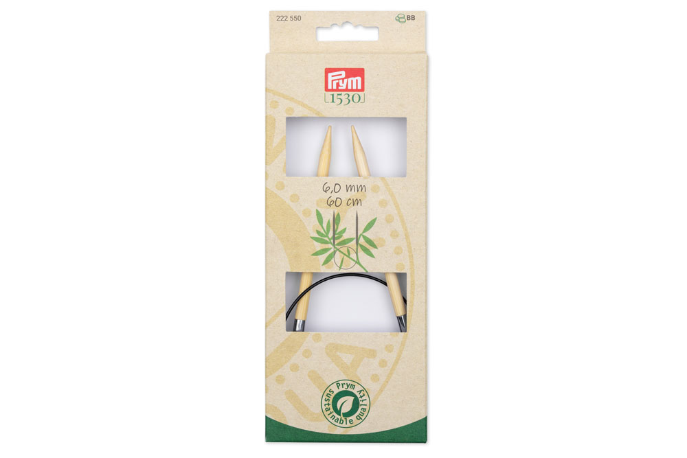 Rundstricknadeln Prym 60 cm - 6,0 mm Bambus 