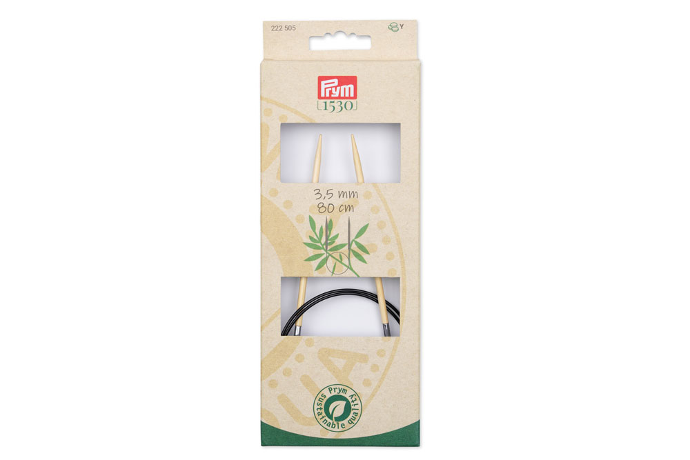 Rundstricknadeln Prym 80 cm - 3,5 mm Bambus 