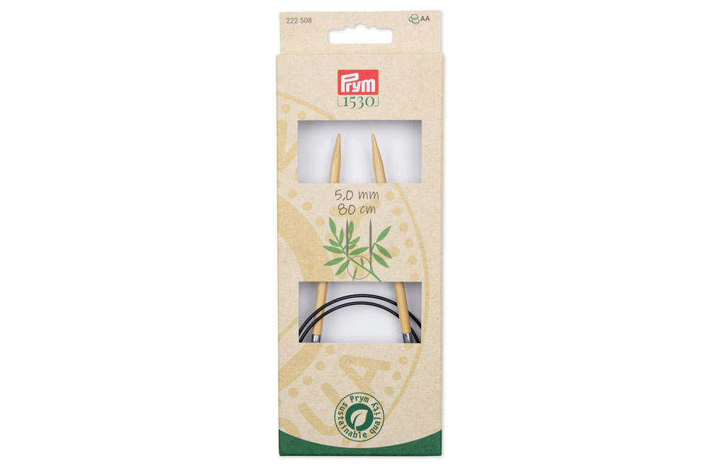 Rundstricknadeln Prym 80 cm - 5,0 mm Bambus 