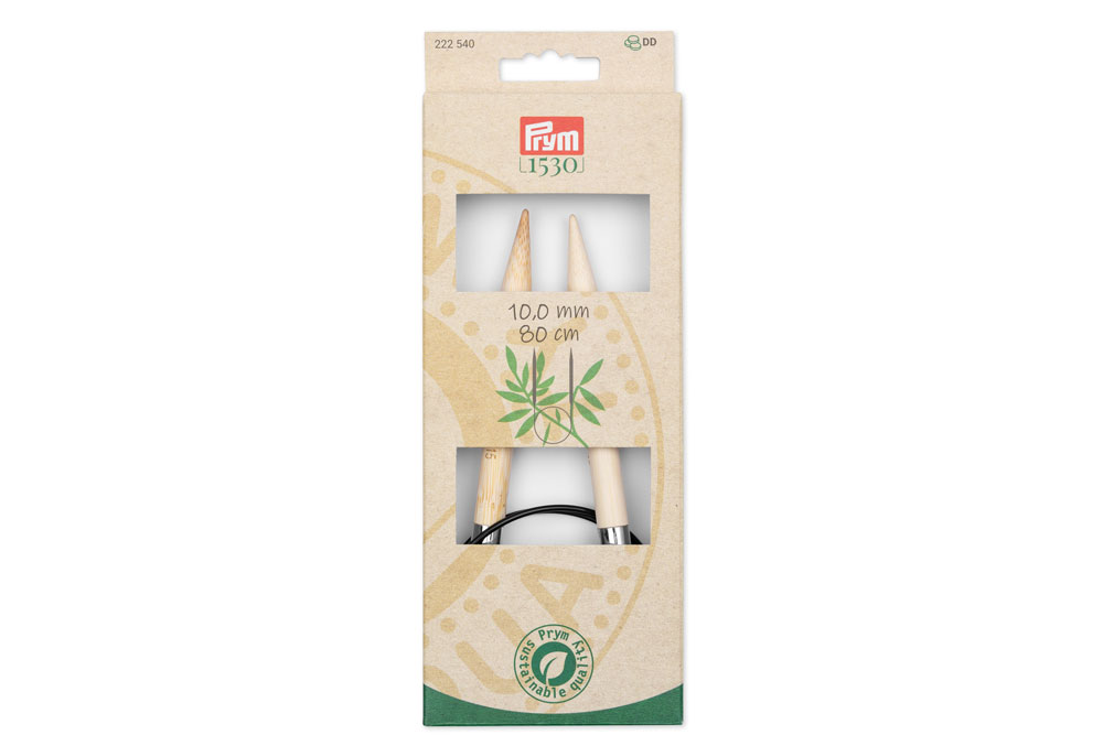 Rundstricknadeln Prym 80 cm - 10,0 mm Bambus 